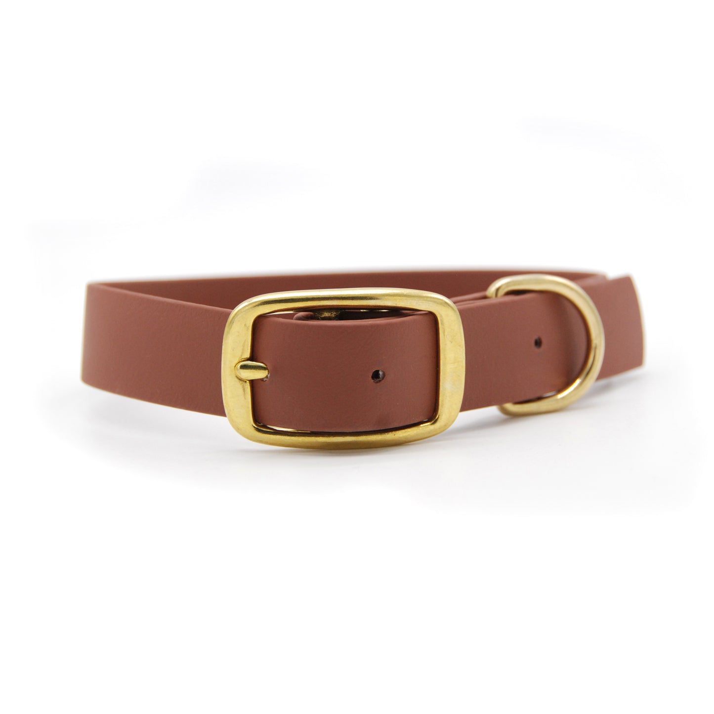 Collare in Biothane 25mm Milk Chocolate regolabile con fibbia in alluminio - Connecto.dog