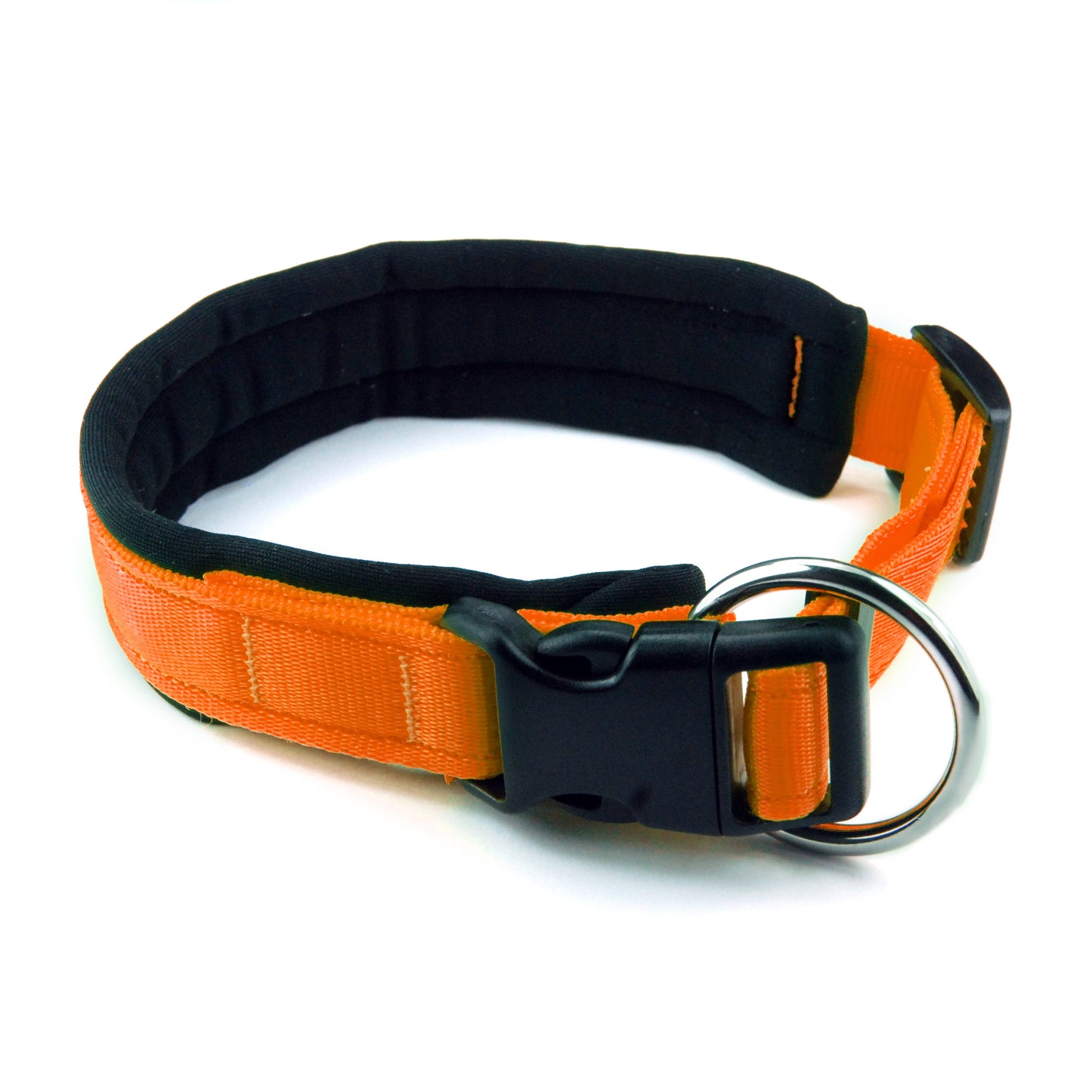 Collare per cani con imbottitura in neoprene Arancione – Yosemite Collection - Connecto.dog