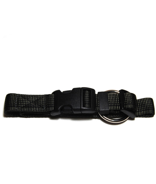 Journey - Collare per cani nero in tubular nylon - Connecto.dog