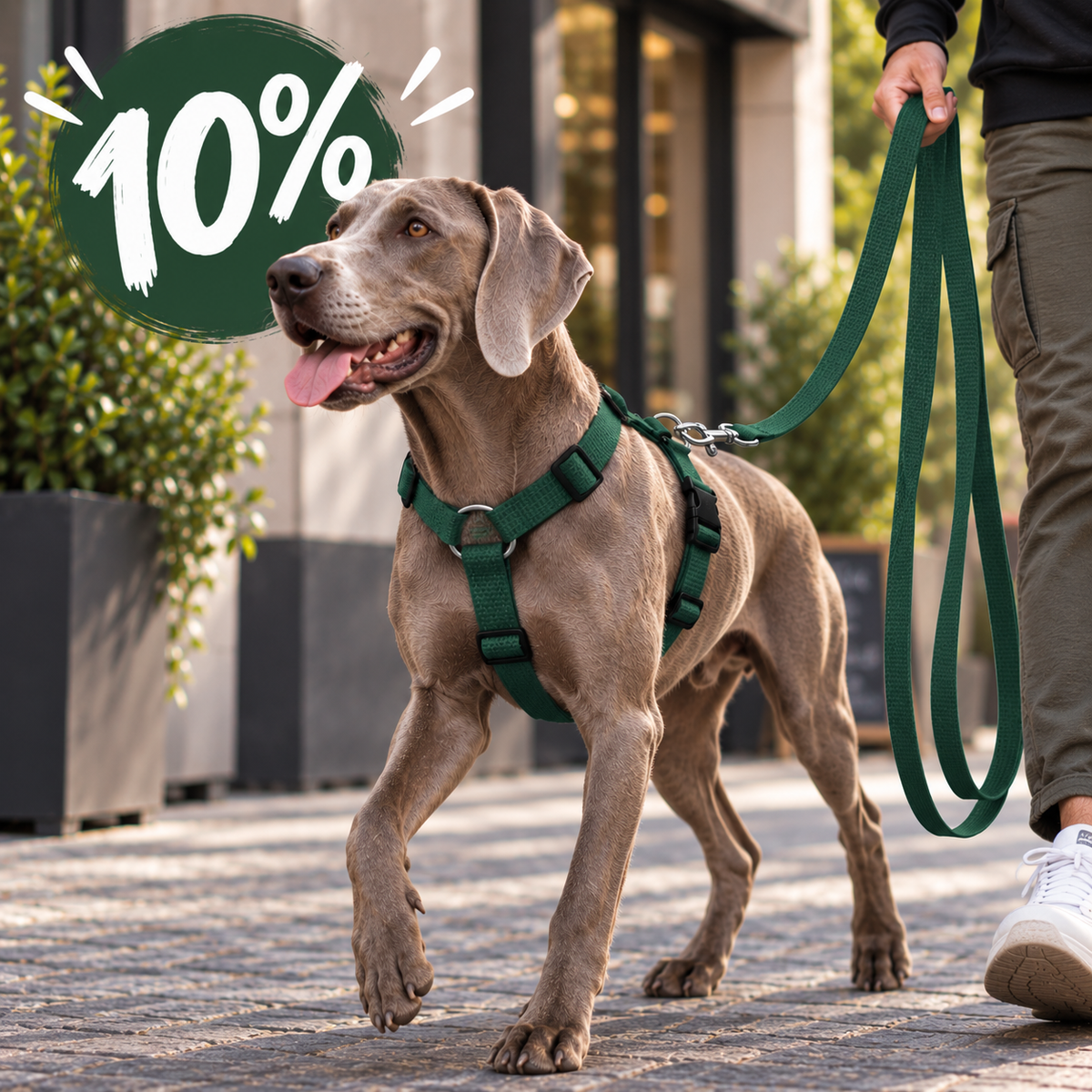 WALK THIS WAY Set Pettorina + Guinzaglio per cani Grandi