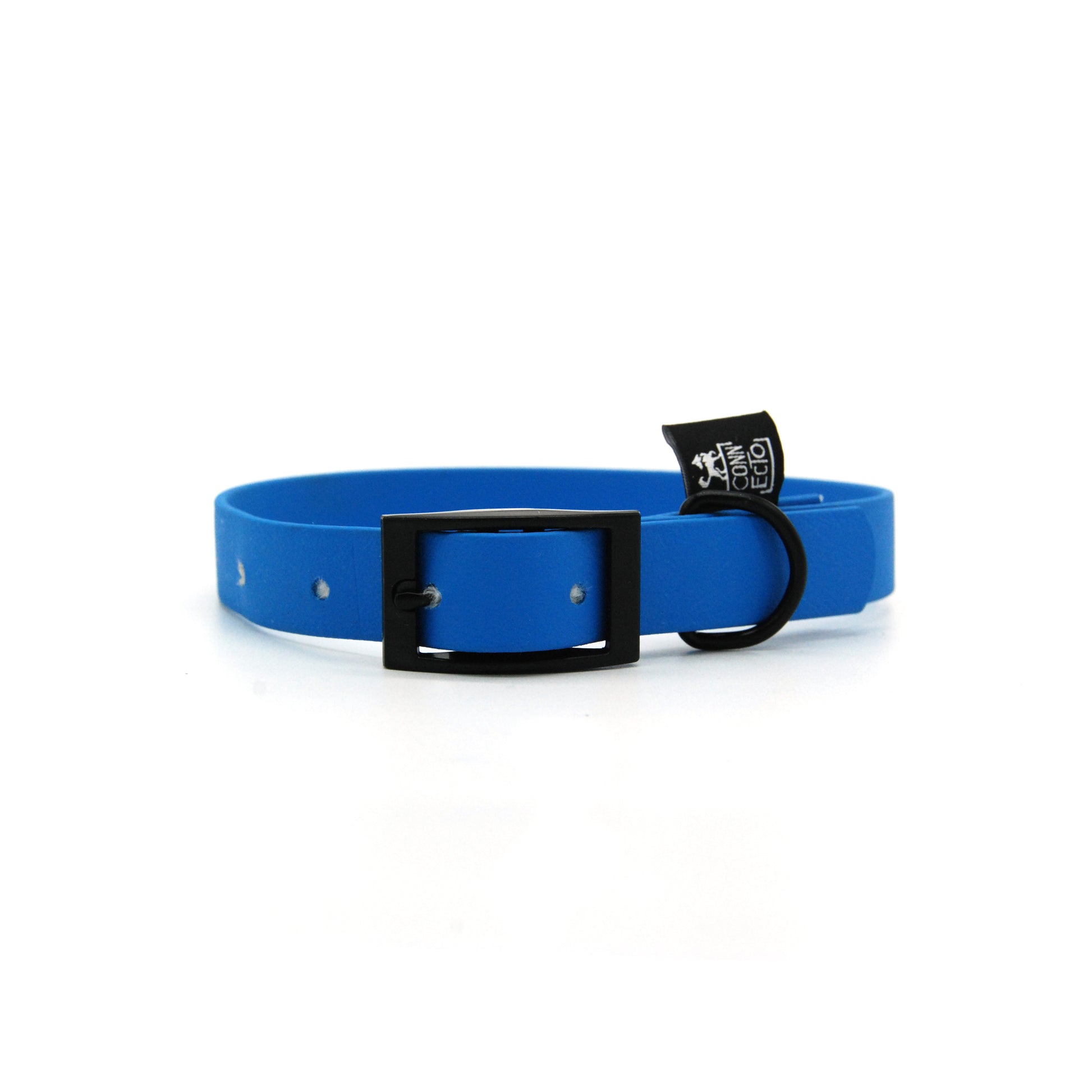 Collare in Biothane 20mm Azzurro regolabile con fibbia in alluminio - Connecto.dog