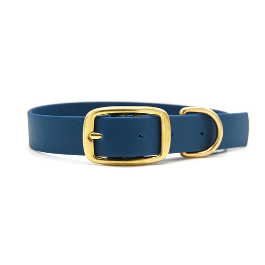 Collare in Biothane 25mm Blu Navy regolabile con fibbia in alluminio - Connecto.dog