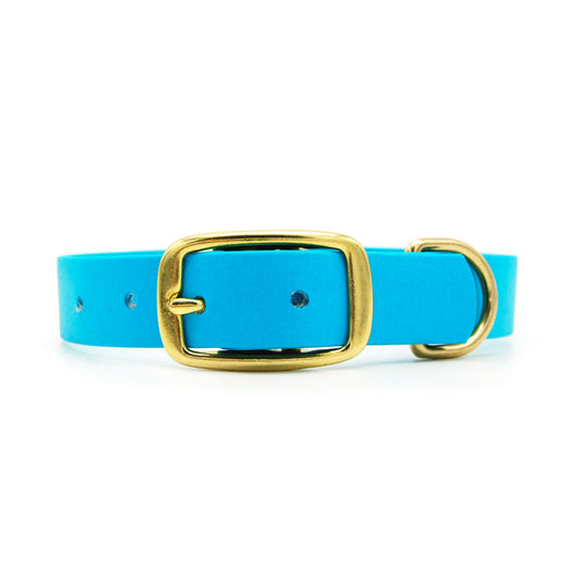 Collare in Biothane 25mm Sky regolabile con fibbia in alluminio - Connecto.dog