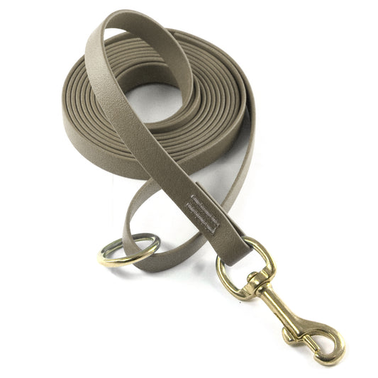 Guinzaglio per cani 3m Biothane - Khaki - Connecto.dog