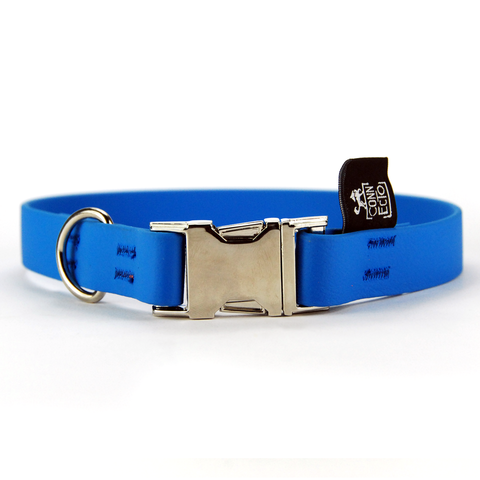 Collare per cani fisso in Biothane® Azzurro - Connecto.dog