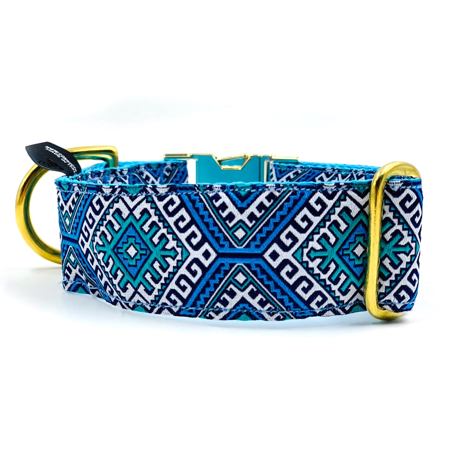 OhMyDog! Collare per cani Blue and Aqua Camel Blanket - Connecto.dog