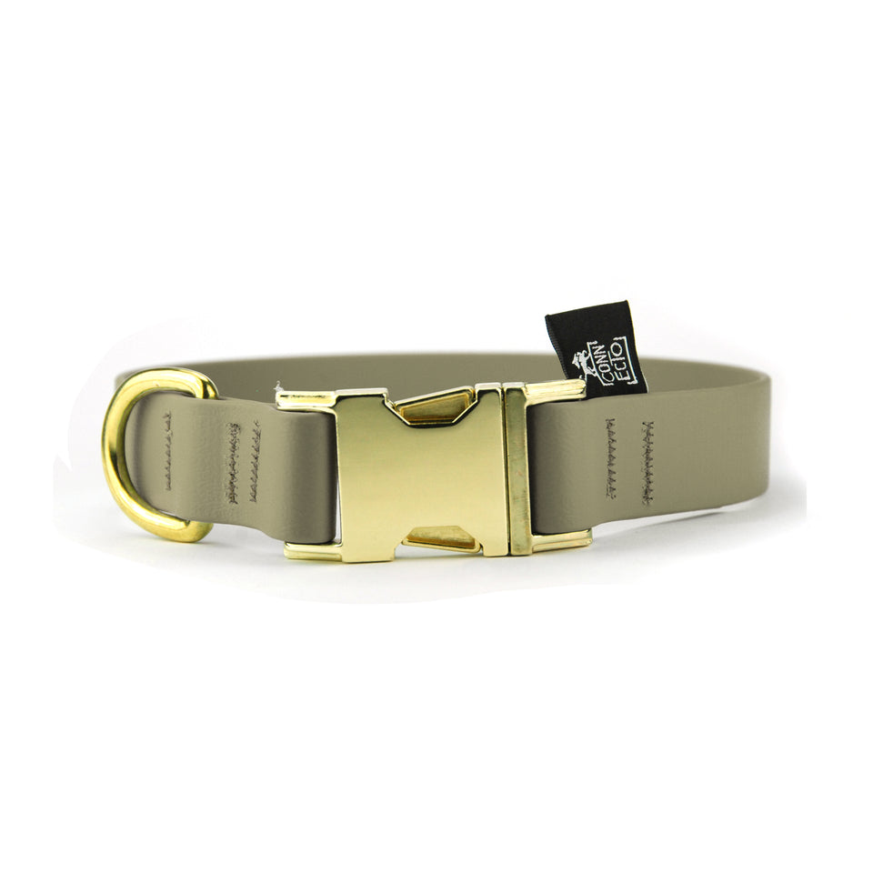 Collare per cani fisso in Biothane® Khaki - Connecto.dog