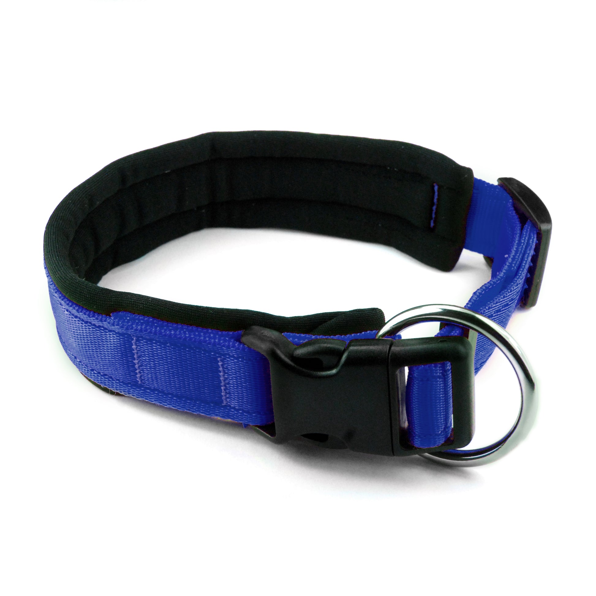 Collare per cani con imbottitura in neoprene Blu Elettrico – Yosemite Collection - Connecto.dog
