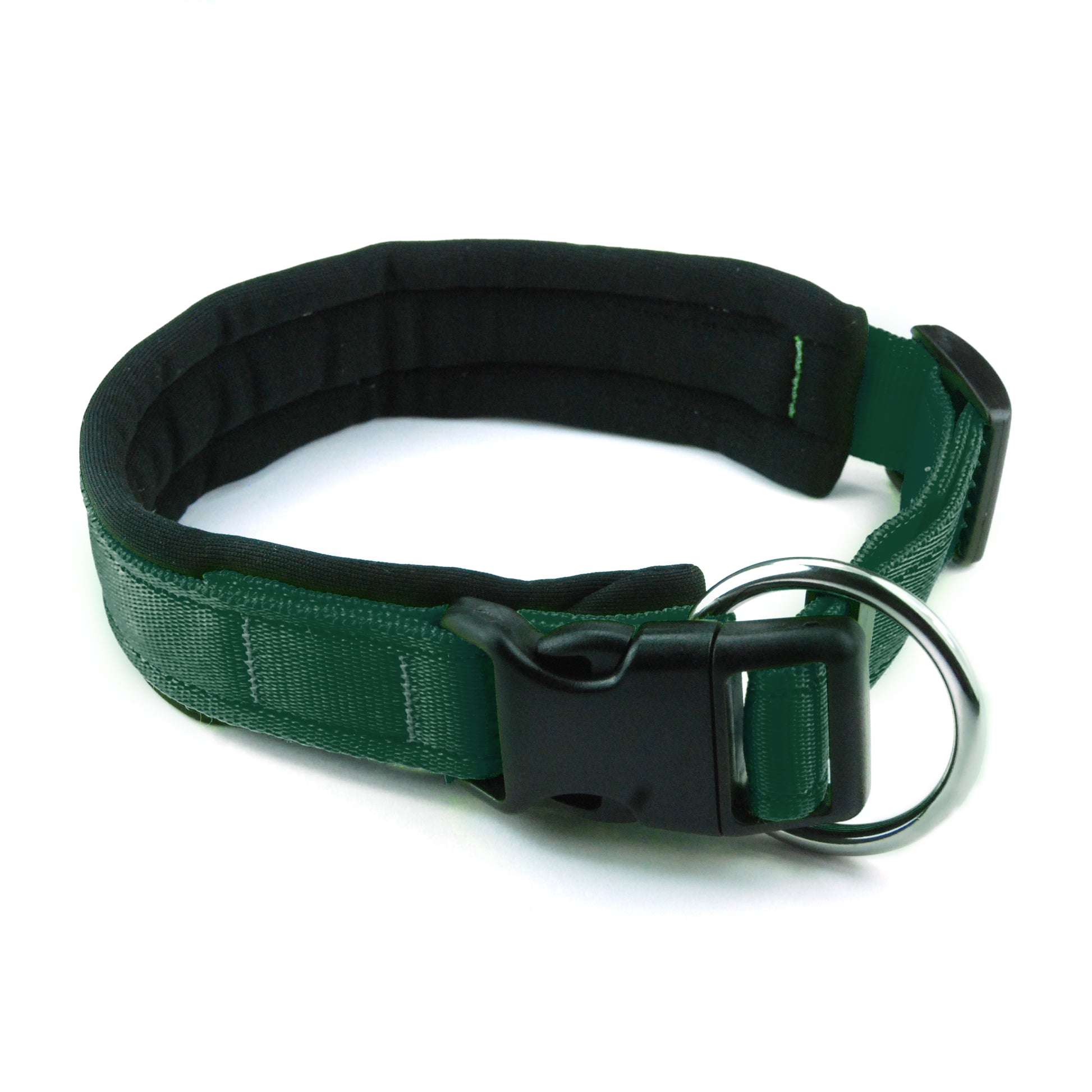 Collare per cani con imbottitura in neoprene Verde Bosco – Yosemite Collection - Connecto.dog