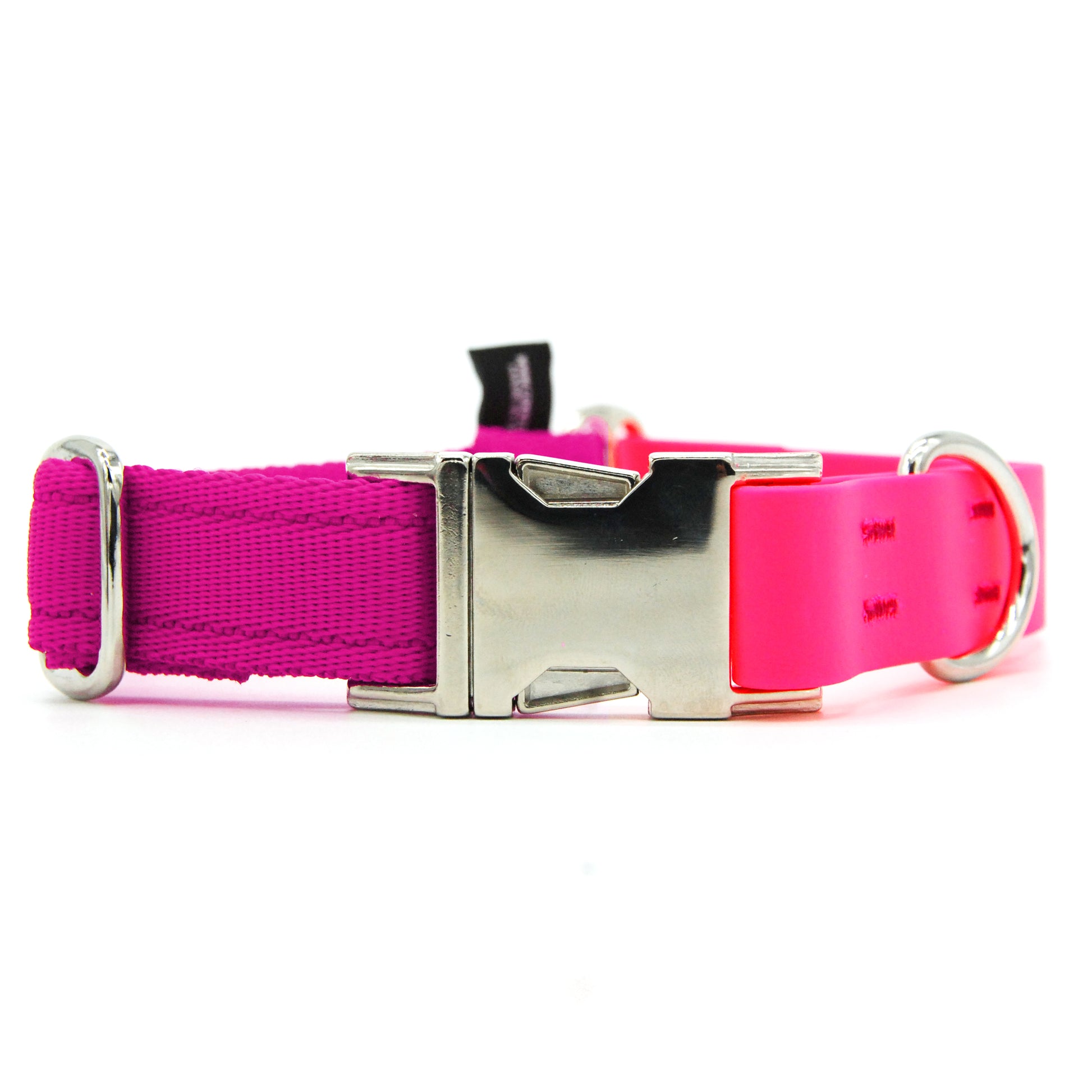 Carnival collare per cani regolabile in biothane fucsia e polipropilene - Connecto.dog