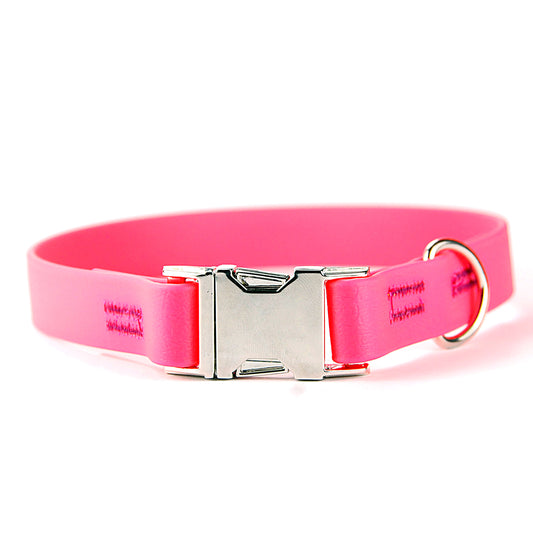 Collare per cani in Biothane Fucsia 20mm x 42cm - buckle alluminio - Connecto.dog
