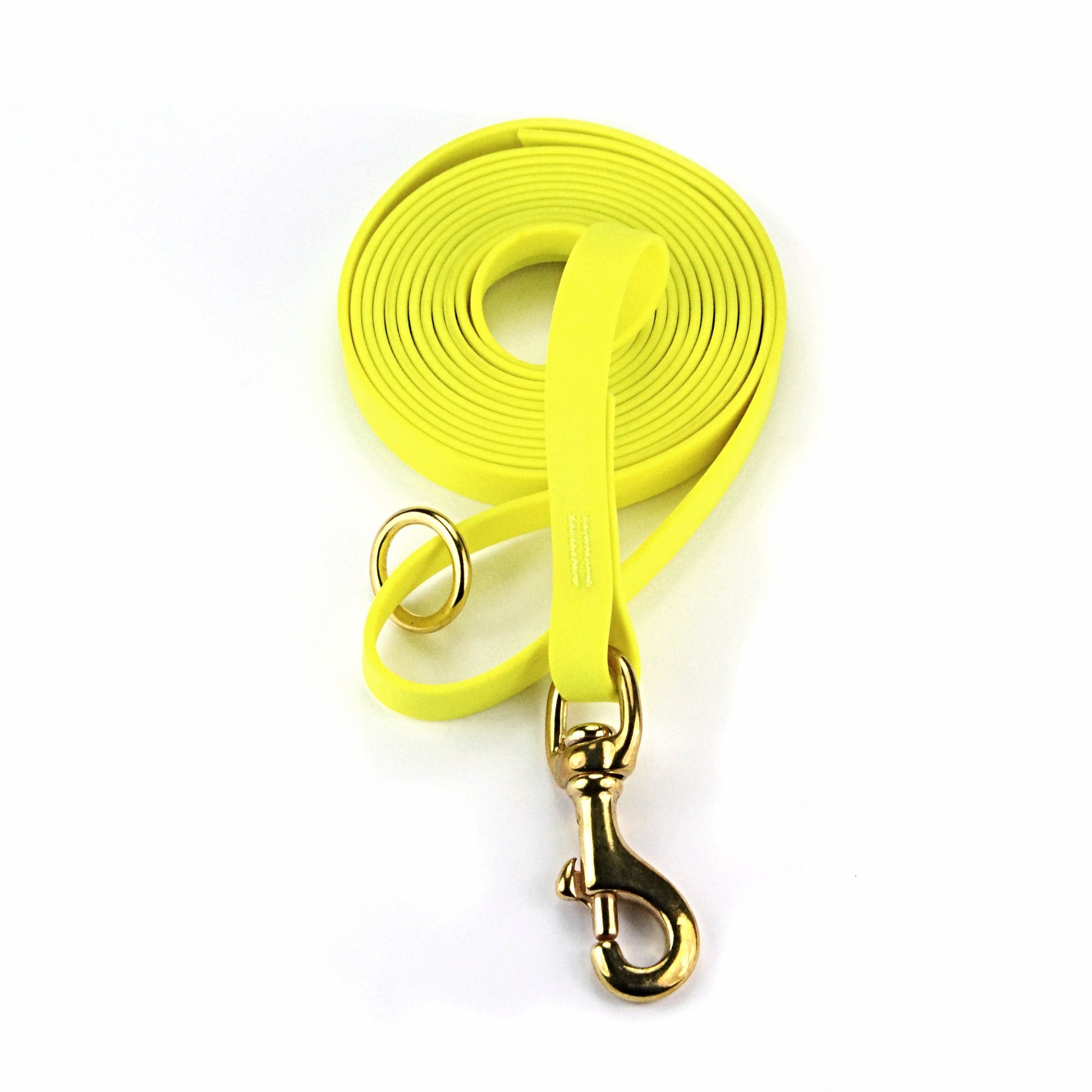 Guinzaglio per cani 3m Biothane - Giallo Fluo - Connecto.dog