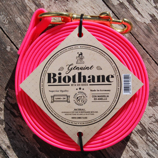 Guinzaglio per cani 3m Biothane - Fucsia - Connecto.dog