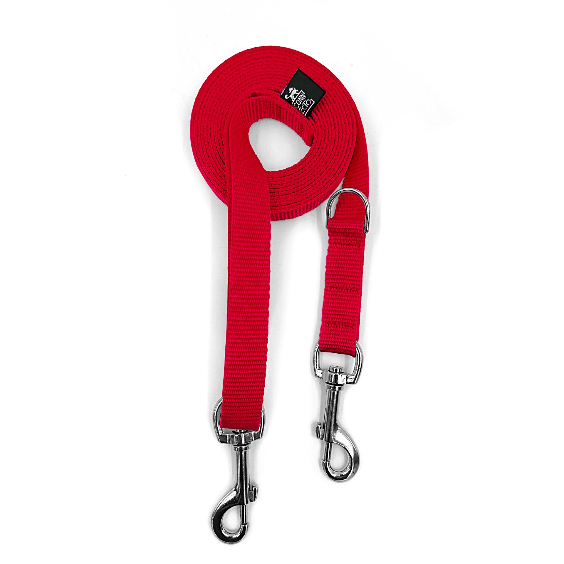 Guinzaglio 3 Metri Per Cani Di Taglia Grande - Doppio Moschettone, Nero, Larghezza 25mm - Foto 4