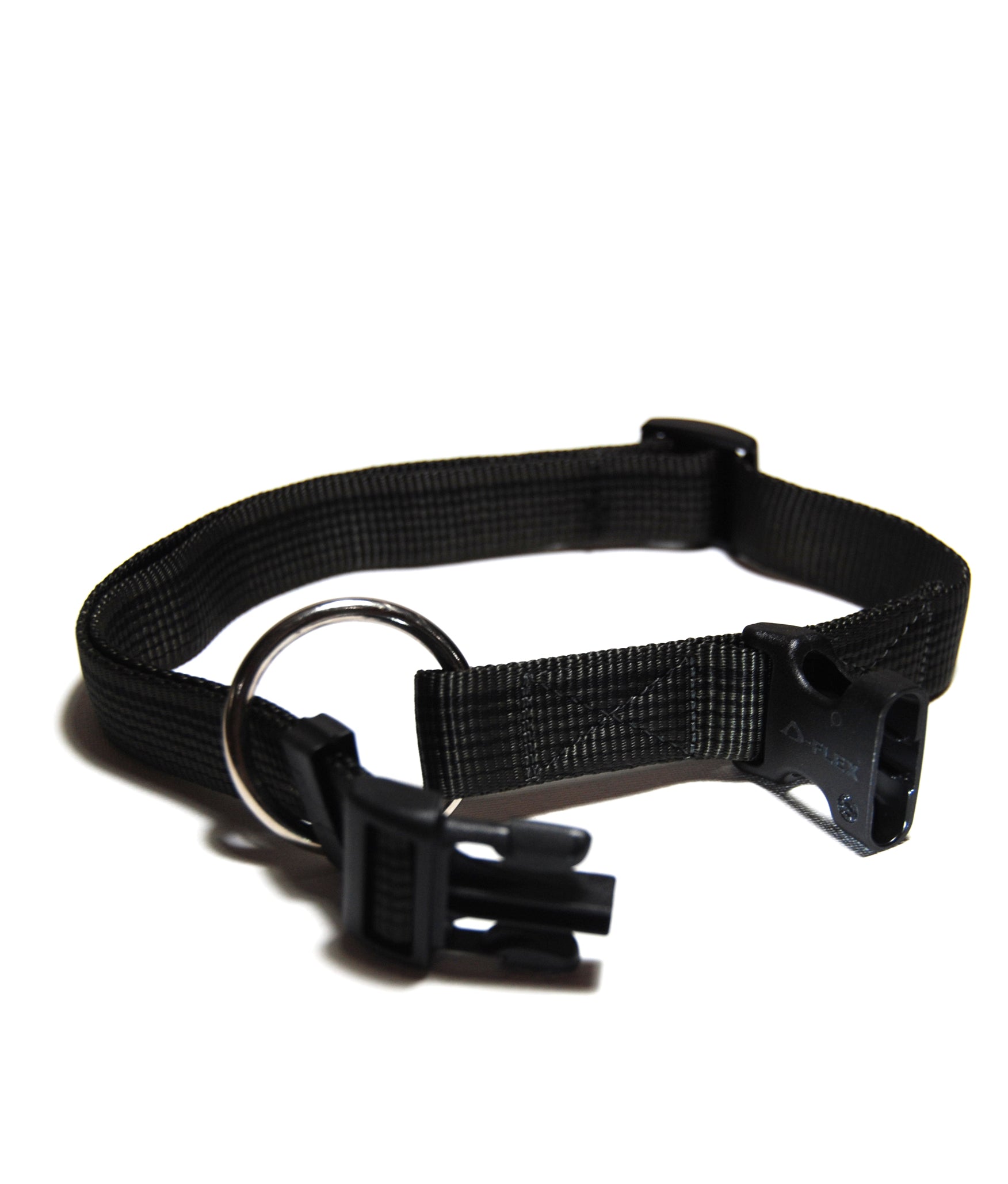 Journey - Collare per cani nero in tubular nylon - Connecto.dog