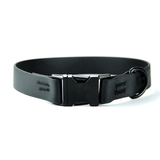 Collare per cani fisso in Biothane®  Nero - Connecto.dog