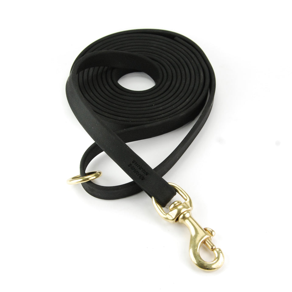 Guinzaglio per cani 3m Biothane Soft Super Heavy - Nero - Connecto.dog