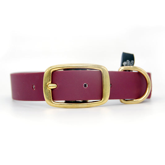 Collare in Biothane 25mm Wine regolabile con fibbia in alluminio - Connecto.dog