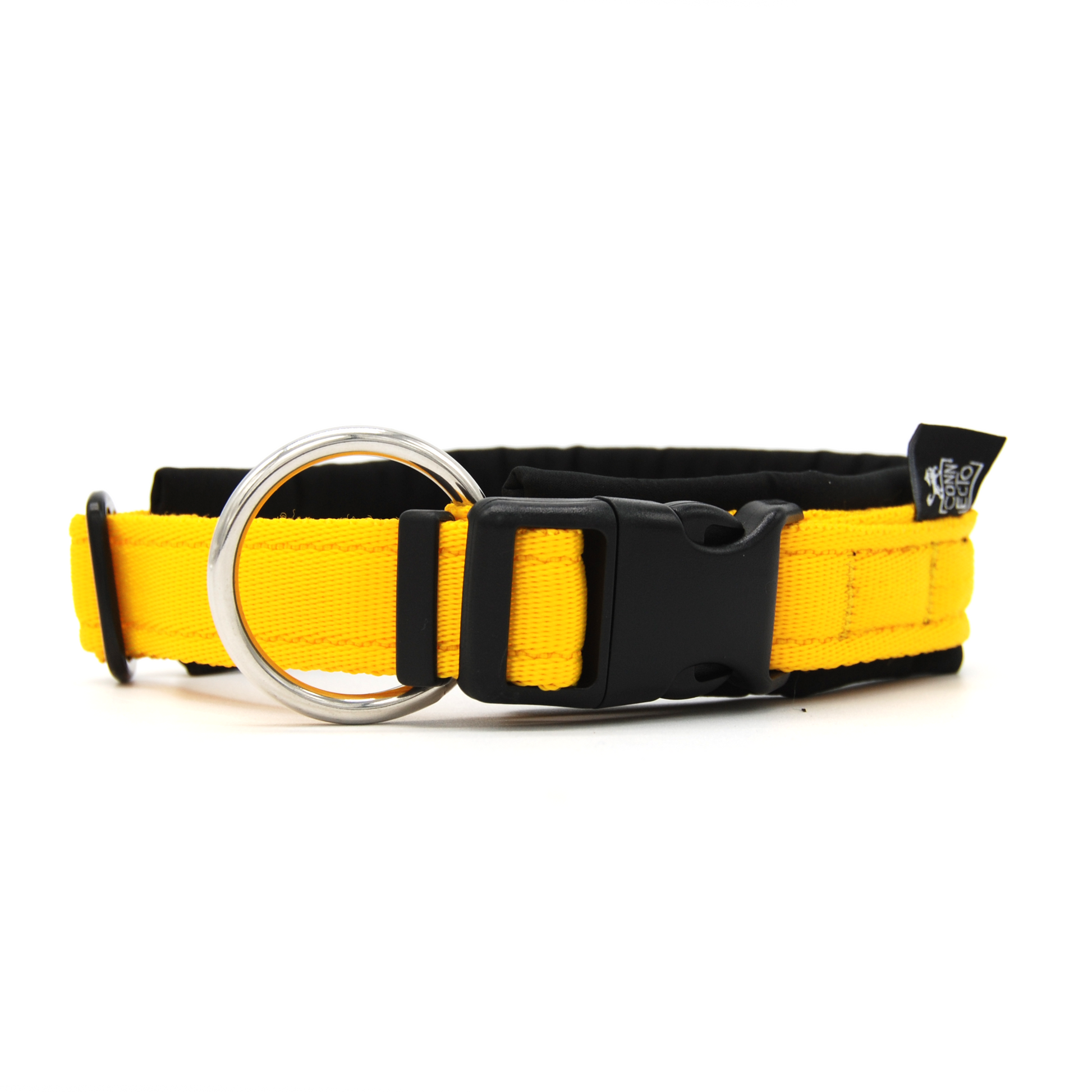 Collare per cani con imbottitura in neoprene Giallo Banana – Yosemite Collection - Connecto.dog
